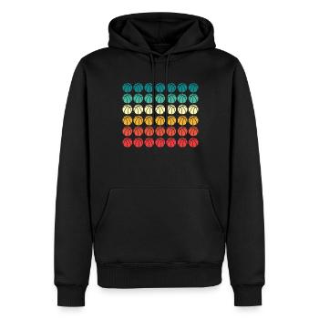 Joueur de basket-ball - Sweat à capuche Premium bio Homme - noir - Devant - Nico (187cm)