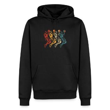 Basketball Basketballer - Männer Premium Bio Hoodie - Schwarz - Vorne - Nico (187cm)