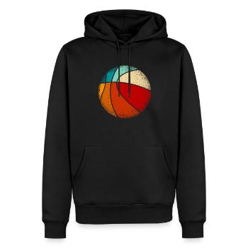 Joueur de basket-ball - Sweat à capuche Premium bio Homme - noir - Devant - Nico (187cm)