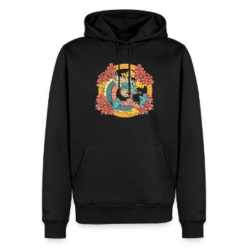 Jahr Des Drachen 2024 - Männer Premium Bio Hoodie - Schwarz - Vorne - Nico (187cm)