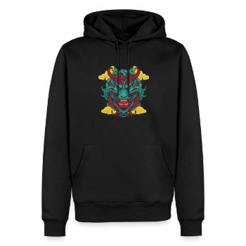 Jahr Des Drachen 2024 - Männer Premium Bio Hoodie - Schwarz - Vorne - Nico (187cm)