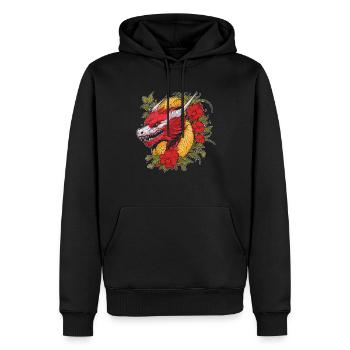 Jahr Des Drachen 2024 - Männer Premium Bio Hoodie - Schwarz - Vorne - Nico (187cm)