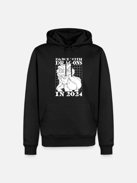 Année du Dragon 2024 - Sweat à capuche Premium bio Homme - noir
