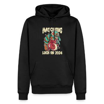Jahr Des Drachen 2024 - Männer Premium Bio Hoodie - Schwarz - Vorne - Nico (187cm)