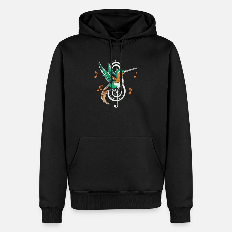 Note de musique Colibri - Sweat à capuche Premium bio Homme - noir