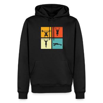 Aptitude - Sweat à capuche Premium bio Homme - noir - Devant - Nico (187cm)