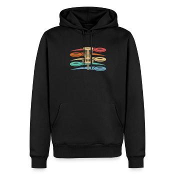 Frisbee Golf Disc Golf - Men’s Premium Organic Hoodie - black - Front - Nico (187cm)
