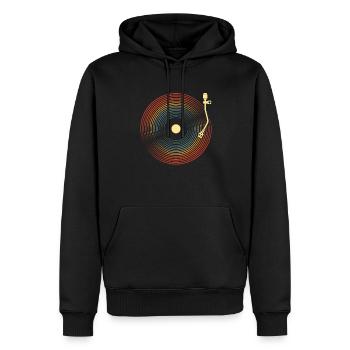 Schallplatte Vinyl Plattensammler - Männer Premium Bio Hoodie - Schwarz - Vorne - Nico (187cm)