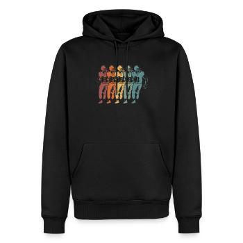 American Football - Männer Premium Bio Hoodie - Schwarz - Vorne - Nico (187cm)