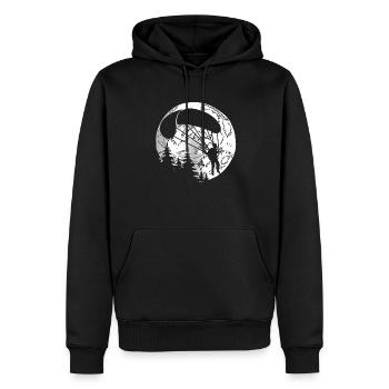 Paragleiter Paragleiten Mond - Männer Premium Bio Hoodie - Schwarz - Vorne - Nico (187cm)