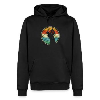 Golf Golfer Golfen - Männer Premium Bio Hoodie - Schwarz - Vorne - Nico (187cm)