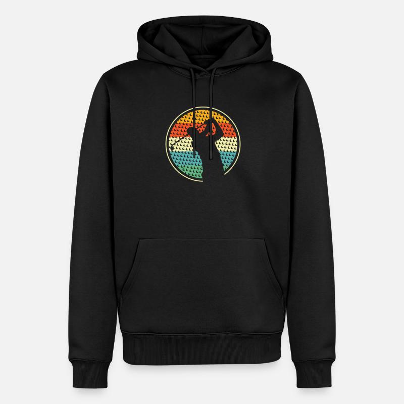 Golf Golfer Golfen - Männer Premium Bio Hoodie - Schwarz