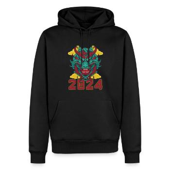 Jahr Des Drachen 2024 - Männer Premium Bio Hoodie - Schwarz - Vorne - Nico (187cm)