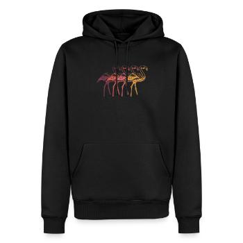 Flamant - Sweat à capuche Premium bio Homme - noir - Devant - Nico (187cm)