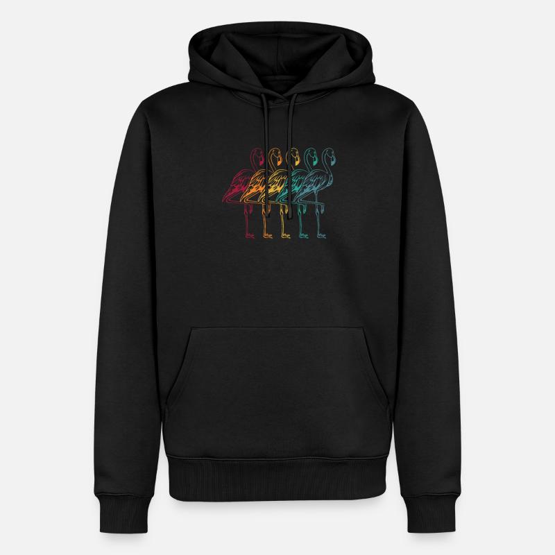Flamant - Sweat à capuche Premium bio Homme - noir