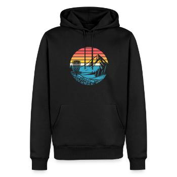 Frisbee Golf Disc Golf - Männer Premium Bio Hoodie - Schwarz - Vorne - Nico (187cm)