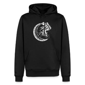 Bmx Bmx Biker Demi-Lune Astronaute - Sweat à capuche Premium bio Homme - noir - Devant - Nico (187cm)