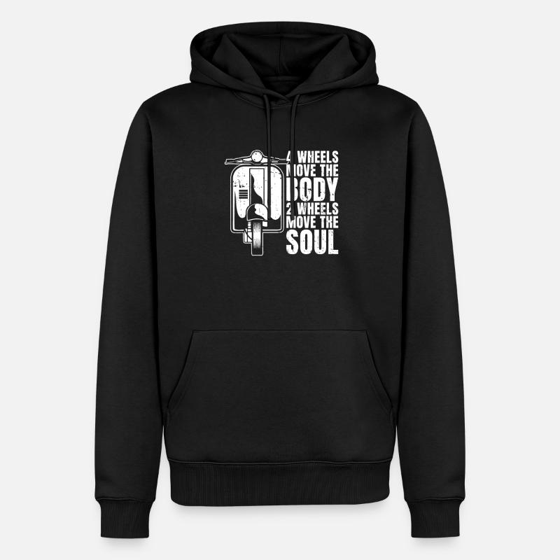 Trottinette - Sweat à capuche Premium bio Homme - noir