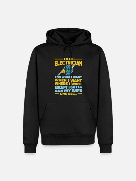 Electrician, Electronics Technician - Men’s Premium Organic Hoodie - black