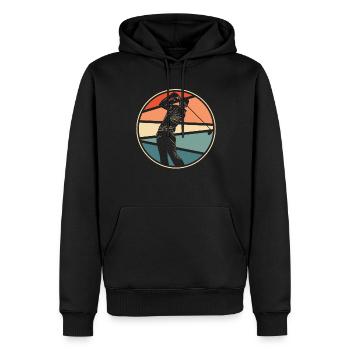 Golf Golfer Golfen - Männer Premium Bio Hoodie - Schwarz - Vorne - Nico (187cm)