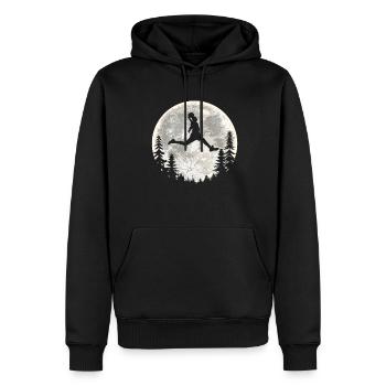 Joueur de basket-ball Basket-ball Lune - Sweat à capuche Premium bio Homme - noir - Devant - Nico (187cm)