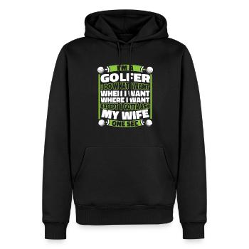 Golf Golfer Golfen - Männer Premium Bio Hoodie - Schwarz - Vorne - Nico (187cm)