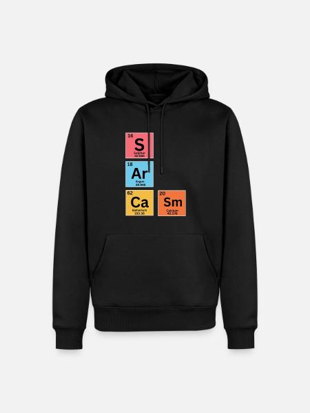 Sarcasm Periodic Table - Men’s Premium Organic Hoodie - black
