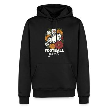 American Football Football Girl - Männer Premium Bio Hoodie - Schwarz - Vorne - Nico (187cm)