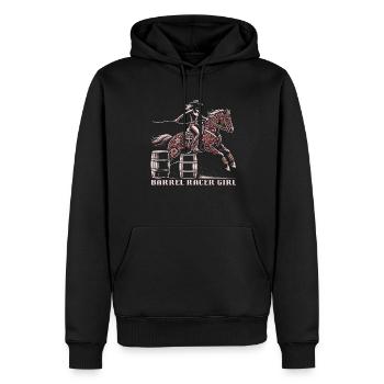 Fassrennen Westernreiten Barrel Racing - Männer Premium Bio Hoodie - Schwarz - Vorne - Nico (187cm)