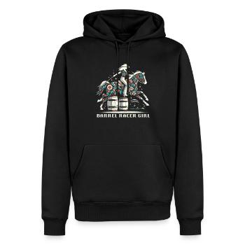Fassrennen Westernreiten Barrel Racing - Männer Premium Bio Hoodie - Schwarz - Vorne - Nico (187cm)