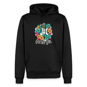 E Gitarre Elektrogitarre Guitar Girl - Männer Premium Bio Hoodie - Schwarz - Vorne - Nico (187cm)