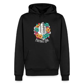 American Football Football Girl - Männer Premium Bio Hoodie - Schwarz - Vorne - Nico (187cm)