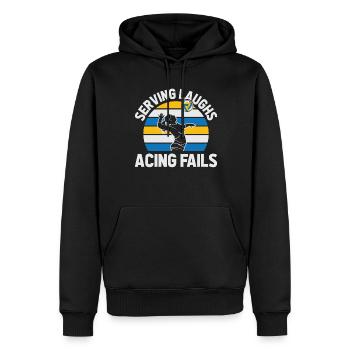 Volleyball Volleyballer - Männer Premium Bio Hoodie - Schwarz - Vorne - Nico (187cm)