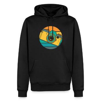 Fotograf Fotografie Kamera - Männer Premium Bio Hoodie - Schwarz - Vorne - Nico (187cm)