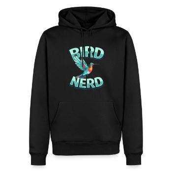 Kolibri Vögel Beobachten Bird Nerd - Männer Premium Bio Hoodie - Schwarz - Vorne - Nico (187cm)