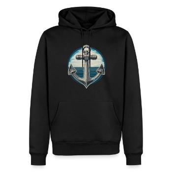 Segeln Segler Segelboot Anker - Männer Premium Bio Hoodie - Schwarz - Vorne - Nico (187cm)