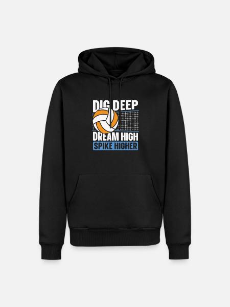 Volleyball Volleyballer - Men’s Premium Organic Hoodie - black