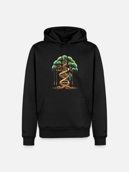 Baumpfleger Baumkletterer Arborist Wurzeln - Männer Premium Bio Hoodie - Schwarz