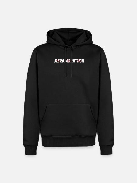 Ultramarathon ECG Heartbeat - Men’s Premium Organic Hoodie - black