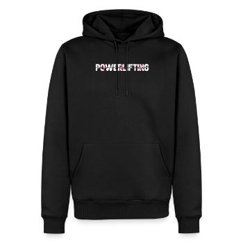 Powerlifting Powerlifter ECG Heartbeat - Sweat à capuche Premium bio Homme - noir - Devant - Nico (187cm)