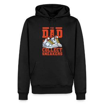 Sneakers Vater Sneaker Dad - Männer Premium Bio Hoodie - Schwarz - Vorne - Nico (187cm)