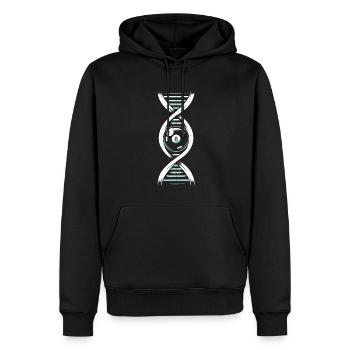 Le billard est dans mon ADN - Sweat à capuche Premium bio Homme - noir - Devant - Nico (187cm)
