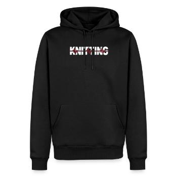 Tricot ECG Heartbeat - Sweat à capuche Premium bio Homme - noir - Devant - Nico (187cm)
