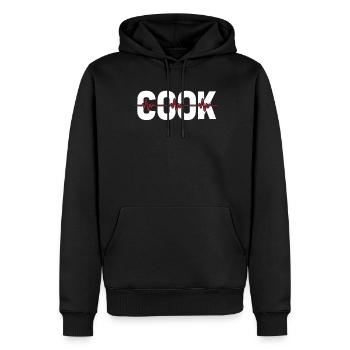 Cuire Cuisson ECG Rythme cardiaque - Sweat à capuche Premium bio Homme - noir - Devant - Nico (187cm)