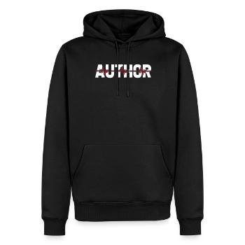 Schriftsteller Autor Ekg Heartbeat - Männer Premium Bio Hoodie - Schwarz - Vorne - Nico (187cm)