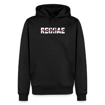Reggae Ekg Heartbeat - Sweat à capuche Premium bio Homme - noir - Devant - Nico (187cm)