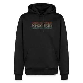 Photographe Appareil photo de photographie - Sweat à capuche Premium bio Homme - noir - Devant - Nico (187cm)