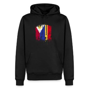 Drapeau de l’Allemagne des Philippines - Sweat à capuche Premium bio Homme - noir - Devant - Nico (187cm)