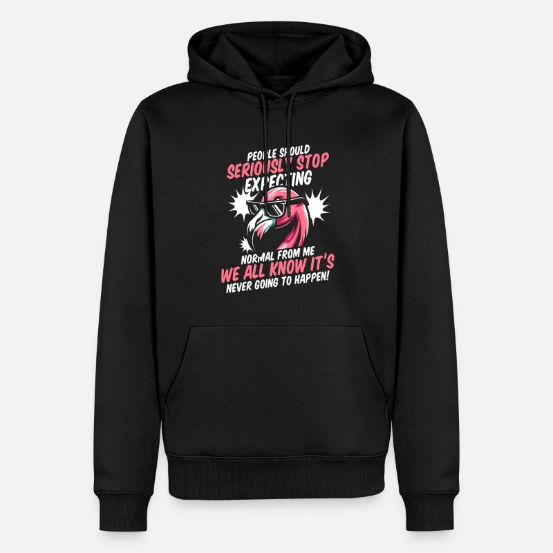 Flamant - Sweat à capuche Premium bio Homme - noir