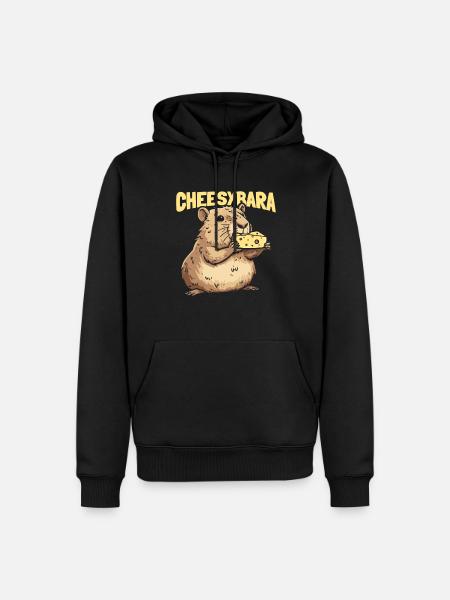 Cheese Cheesemaker Capybara Cheesybara - Men’s Premium Organic Hoodie - black